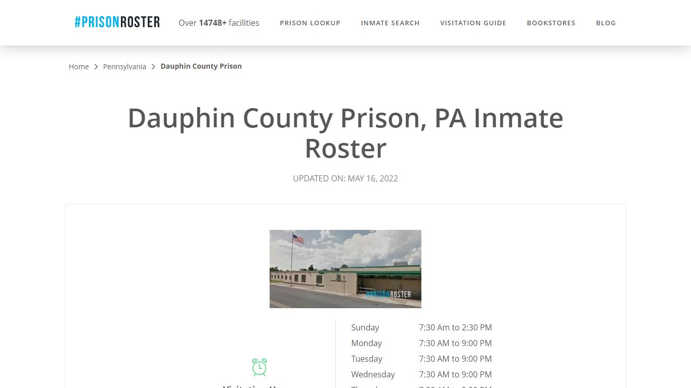 Dauphin County Prison, PA Inmate Roster